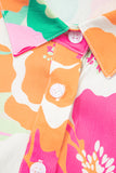 Floral Puff Sleeve Collared Button-Up Babydoll Mini Dress- 2 Colors