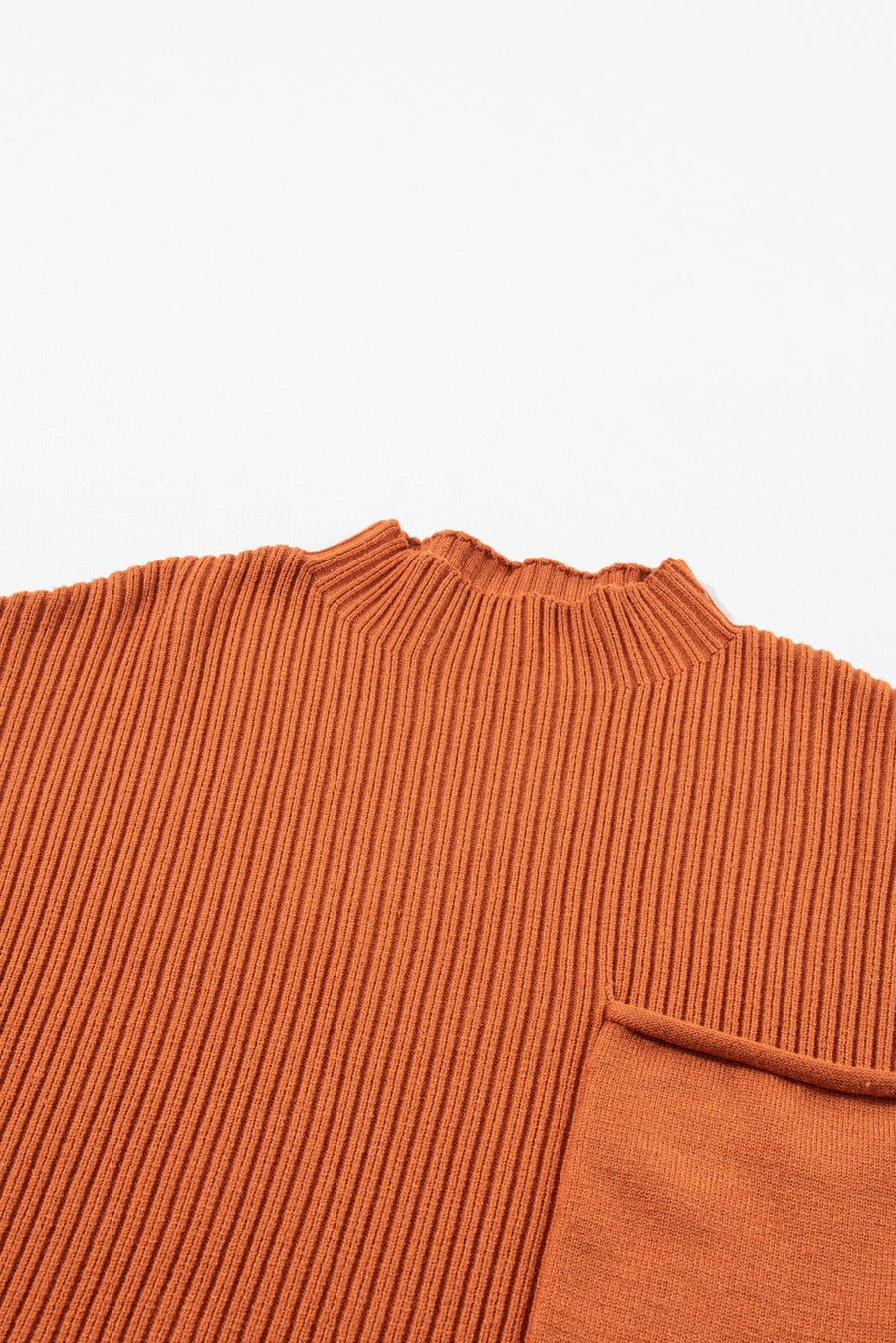 Green Pocket Ribbed Knit Short Sleeve Sweater- 9 Colors