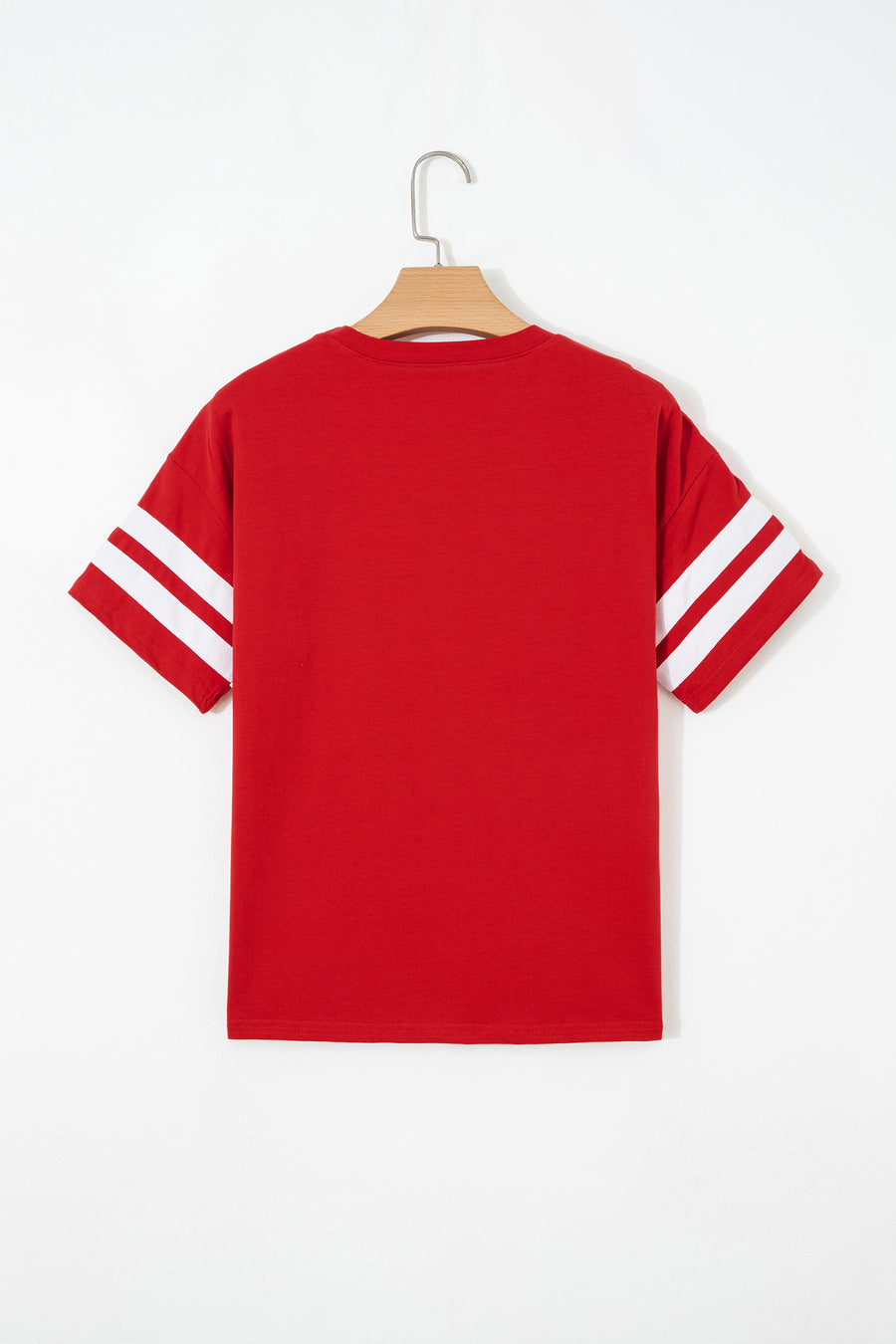 Varsity Striped Short Sleeve Crew Neck T-Shirt- 3 Colors