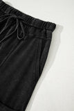Mineral Wash Exposed Seam Wide Leg Cargo Pants- 3 Colors