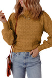 Jurassic Gold Crochet Balloon Sleeve Sweater