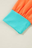 Color Block Long Sleeve Loose Fit Top- 3 Colors