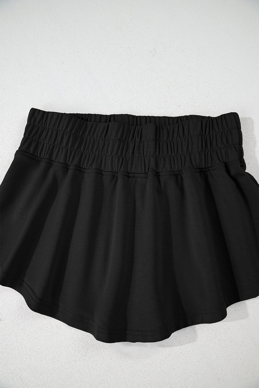 Cropped Tee and Curved Hem High Waist Skort Set- 2 Colors