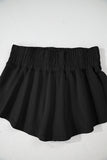 Cropped Tee and Curved Hem High Waist Skort Set- 2 Colors