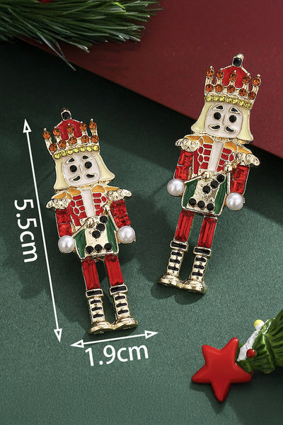 Jeweled Nutcracker Earrings- 2 Colors