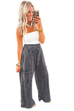 Mineral Wash High Waist Cargo Sweatpants- 3 Colors