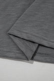 Dark Grey Ruffled Short Sleeve T-Shirt