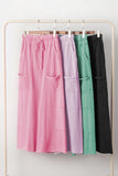 Mineral Wash Exposed Seam Wide Leg Cargo Pants- 3 Colors