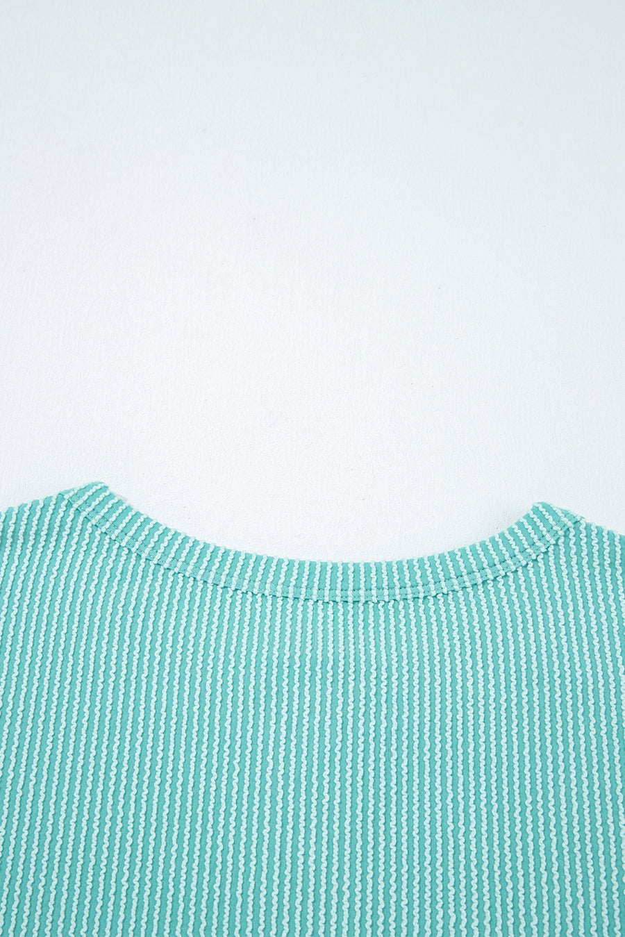 Twisted Ribbed Color Block Patchwork Long Sleeve Henley Shirt