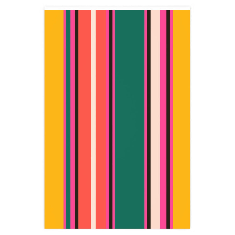 Retro Lined Wrapping Paper