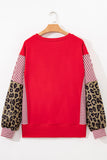 Striped Patchwork Sleeve Colorblock Sweatshirt- 3 Colors