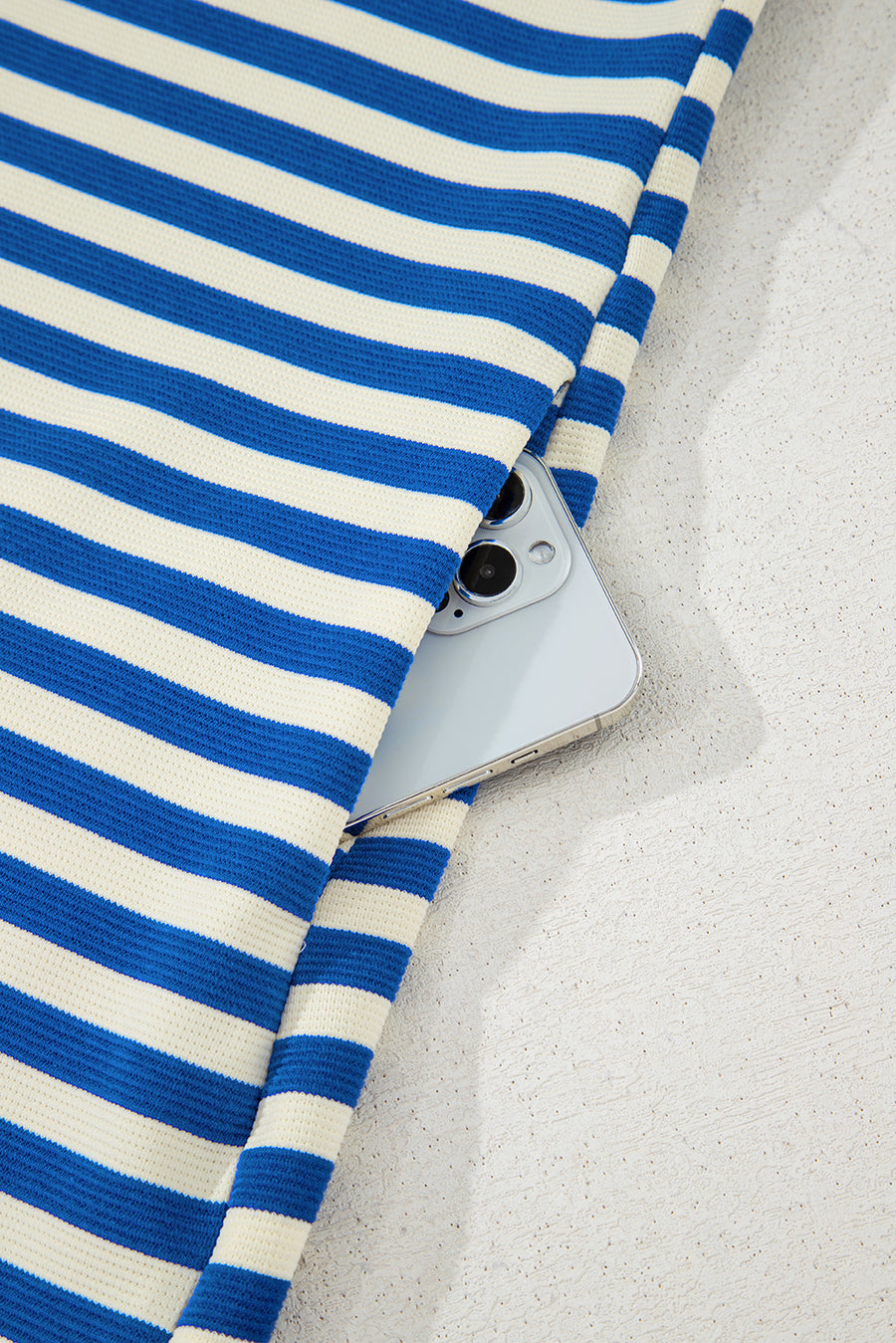 Striped Ruffle Short Sleeve Contrast Neckline Mini Dress- 3 Colors