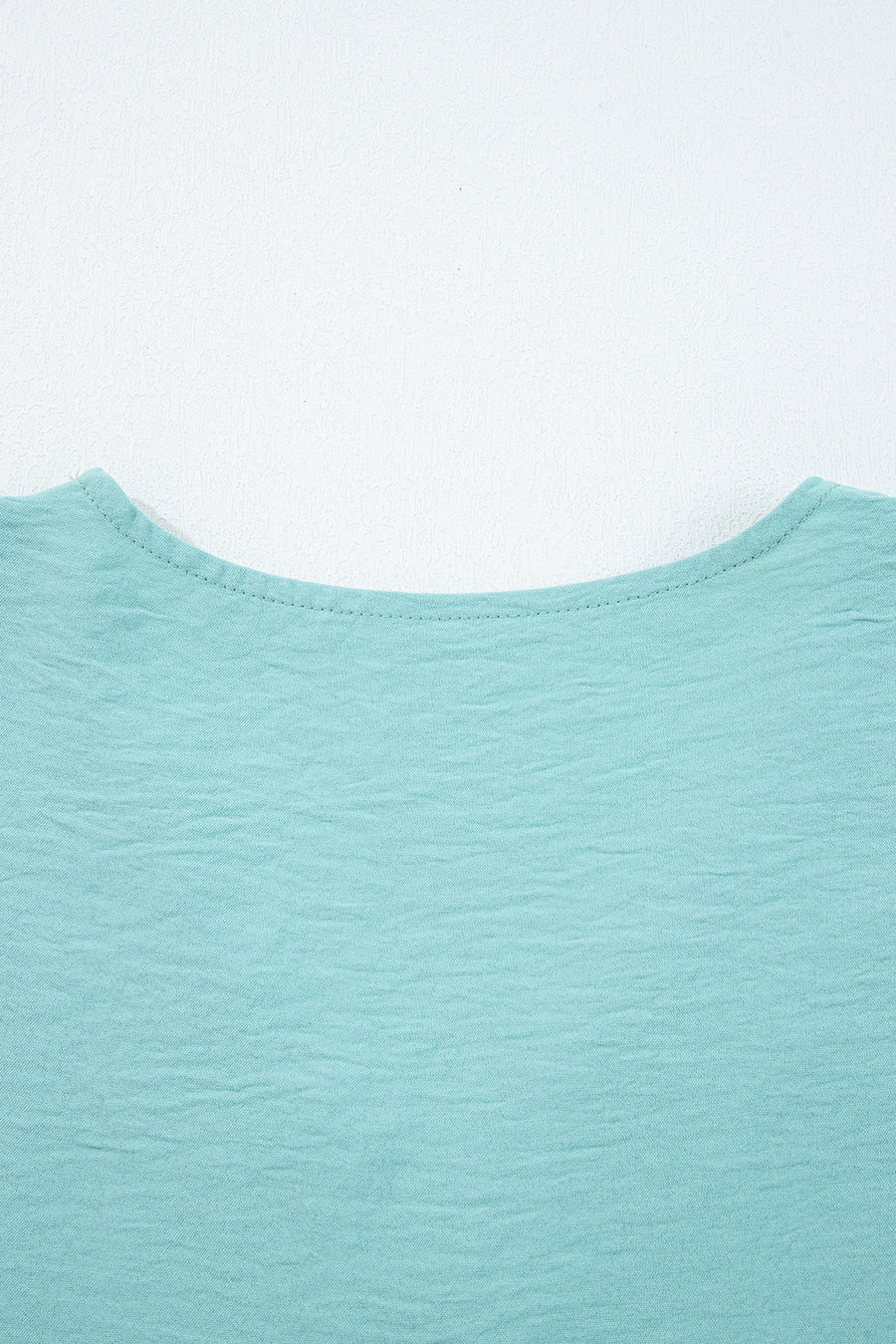 Frill V-Neck Lantern Sleeve Crinkled Blouse- 3 Colors
