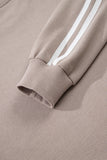Varsity Striped Cropped Sweatshirt and Wide Leg Pants Matching Set- 5 Colors