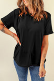 Basic Crew Neck Rolled Sleeve T-Shirt- 12 Colors