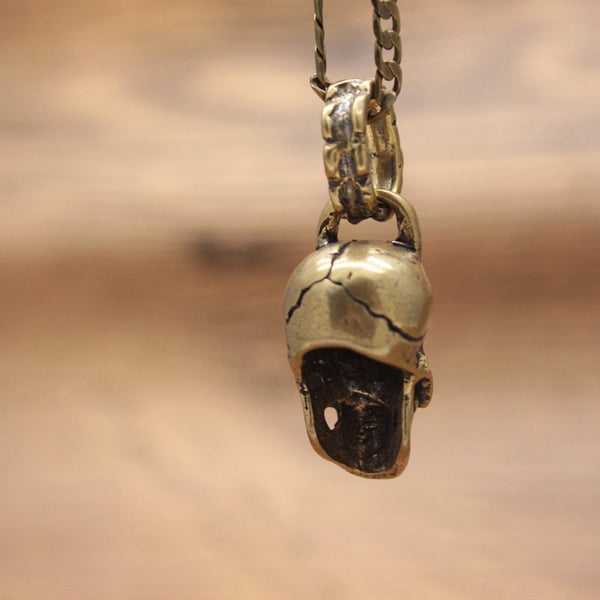 Brass Skull Necklace- 3 Sizes