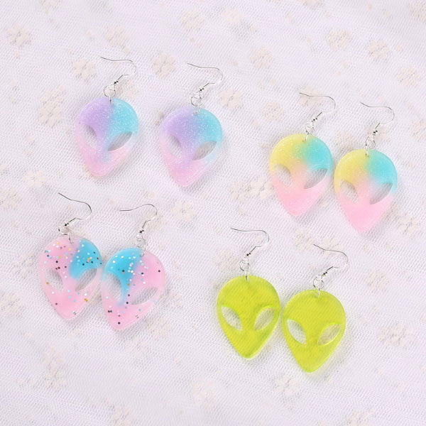 Alien Face Earrings- 4 Colors