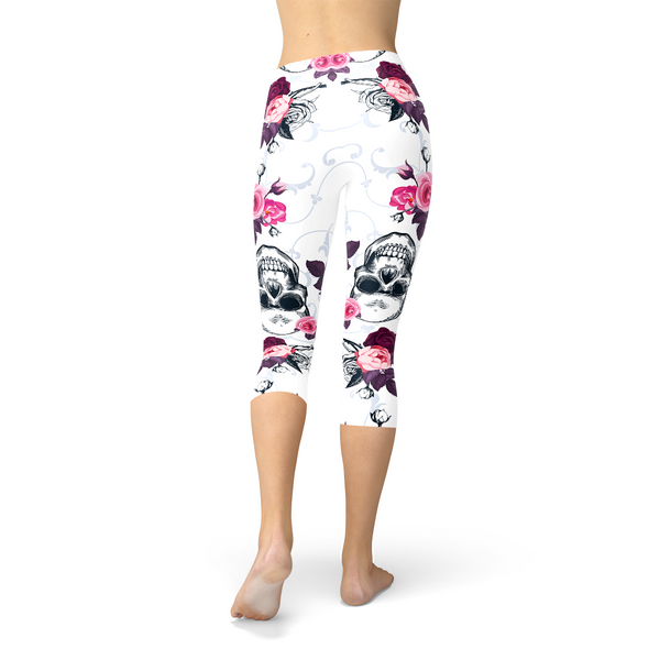 Day Of The Dead Capri Leggings