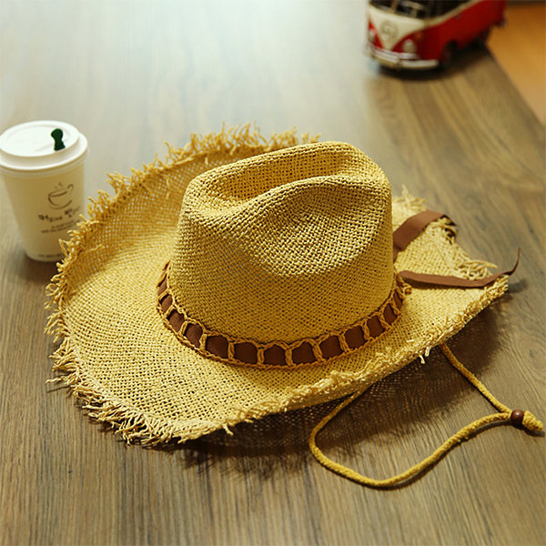Straw Cowboy Hat- 2 Colors