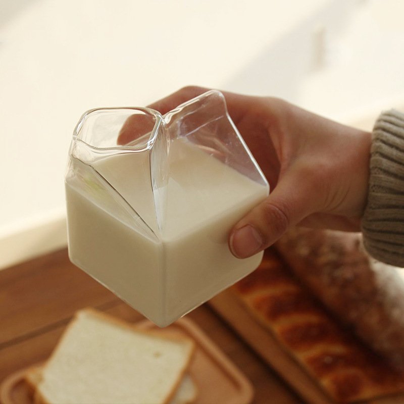 Half Pint Glass Creamer Carton