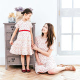 (Mommy&Me) Heart-shaped polkadot (set of 2)