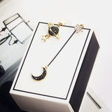 Moon, Star, & Planet Asymmetrical Earrings