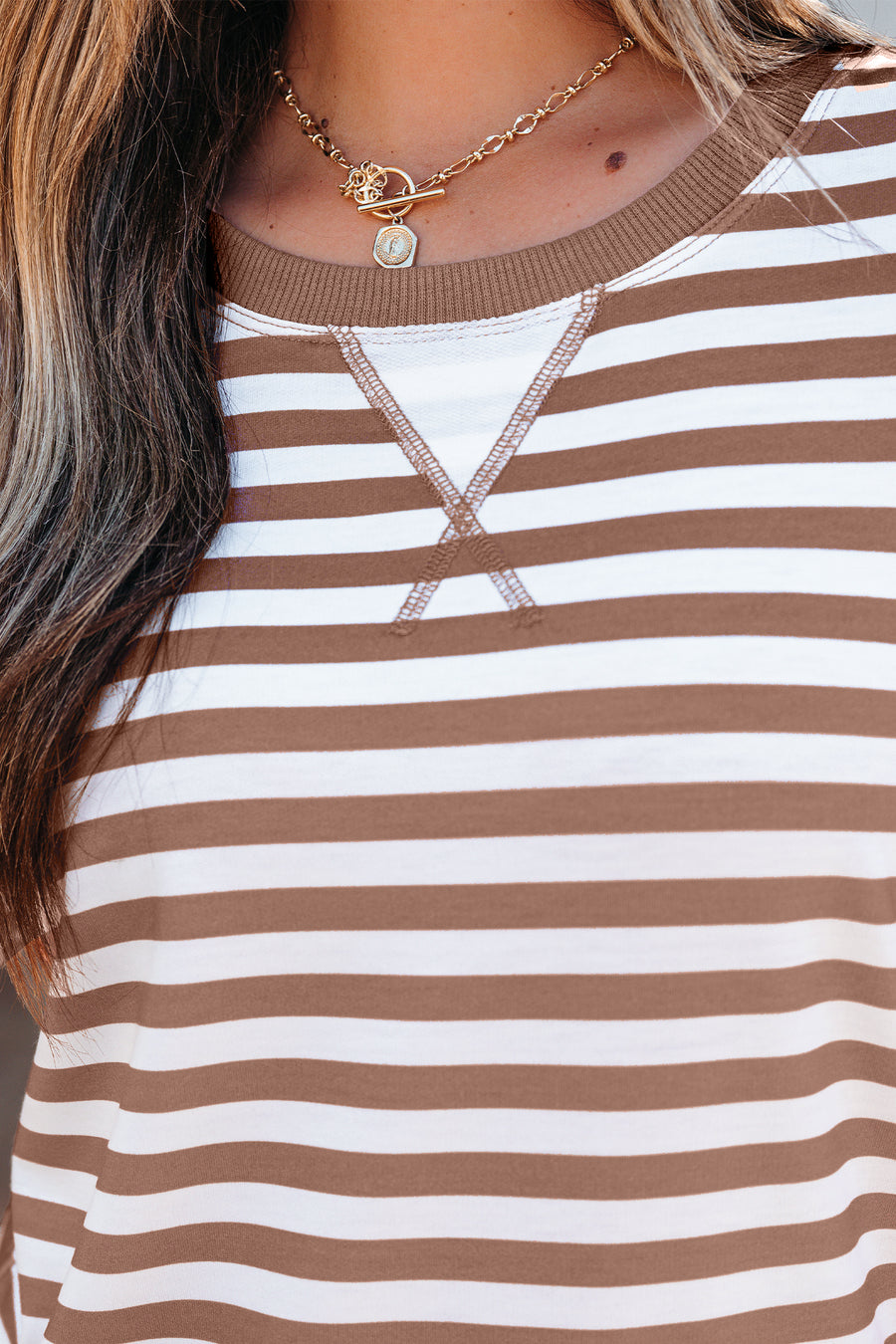 Striped Short Bubble Sleeve T-Shirt- 3 Colors