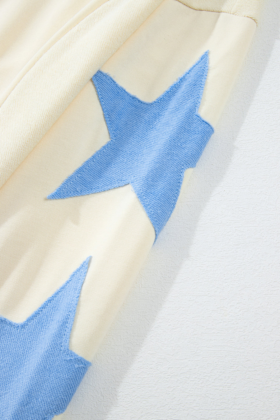 Star Patchwork Exposed Seam Oversized Sweatshirt- 3 Colors