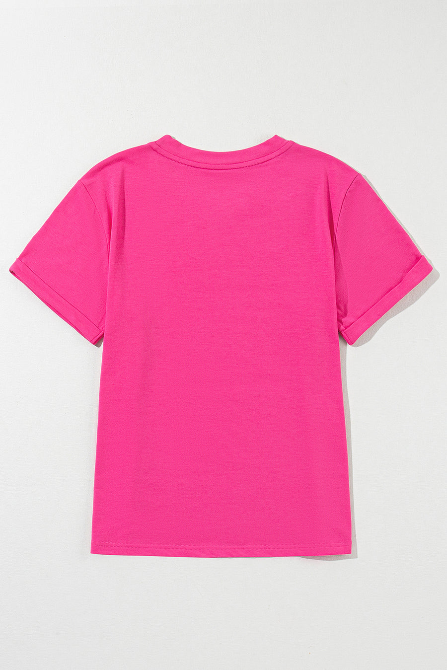Basic Crew Neck Rolled Sleeve T-Shirt- 12 Colors