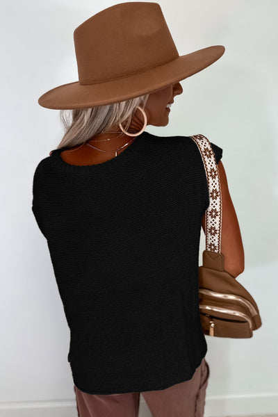 Solid Color Slit Hem Knit Top- 3 Colors