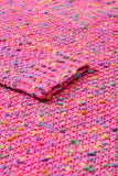 Hot Pink Multicolored Confetti Chunky Knit Sweater