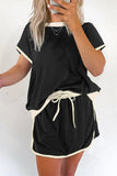 *Pre-Order* Color Block Drop Shoulder T-Shirt and Skort Set- 5 Colors