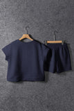 Textured Short Sleeve Top and Shorts Set- 7 Colors