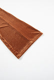 Chestnut High-Waist Corduroy Flare Pants