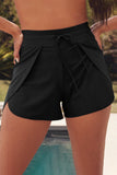 Drawstring Elastic Waist Built-In Brief Swim Shorts- 2 Colors