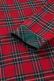 Red Plaid Contrast Color Long Sleeve Pajama Set- 3 Options