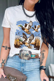 White Flying Ducks Graphic T-Shirt