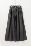 Mineral Wash Button-Up High-Waist Wide Leg Jeans