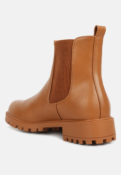 Prolt Chelsea Ankle Boots- Tan