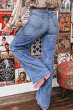 Center Seam Detail High Rise Jeans