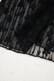 Floral Lace Sheer Long Sleeve Slim Fit Top- 3 Colors