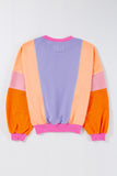 Color Block Patchwork Drop Shoulder Sweatshirt with Pockets- 2 Colors