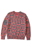 Purple Space Dye Yarn Crew Neck Sweater