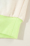 Color Block Patchwork Drop Shoulder Sweatshirt with Pockets- 2 Colors