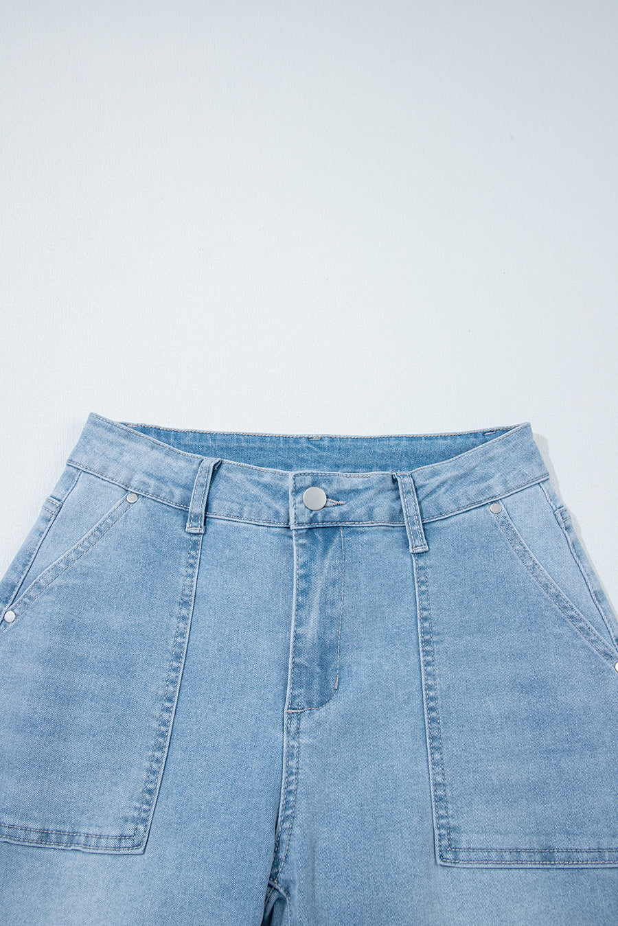 High Rise Relaxed Fit Porkchop Pockets Jeans