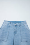 High Rise Relaxed Fit Porkchop Pockets Jeans