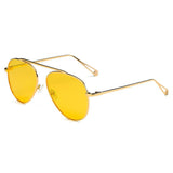 HIDALGO Metal Oversized Tinted Lens Aviator Sunglasses- 8 Colors
