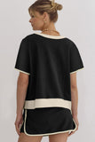 *Pre-Order* Color Block Drop Shoulder T-Shirt and Skort Set- 5 Colors