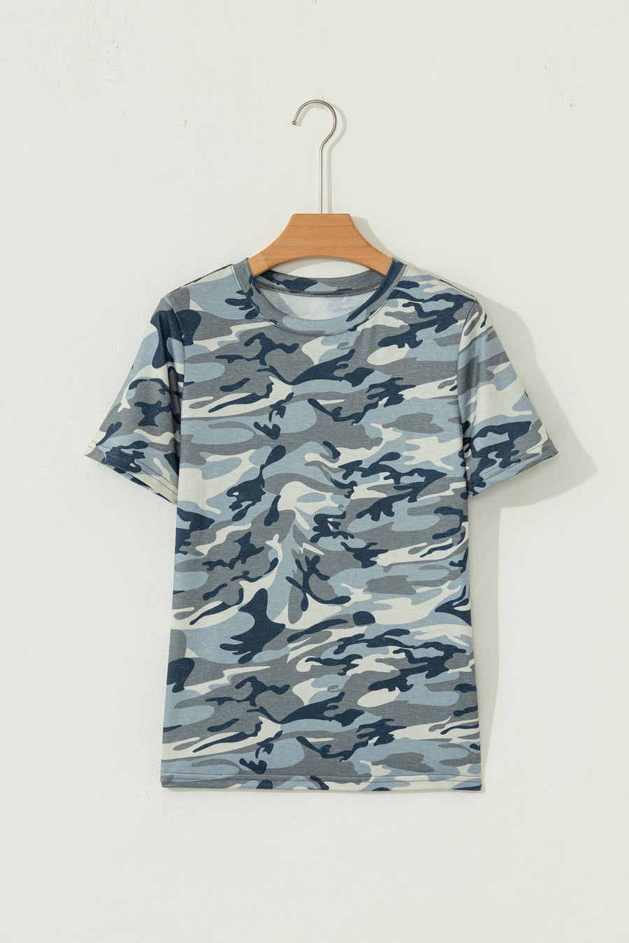 Heathered Camouflage Crew Neck Short Sleeve T-Shirt- 2 Colors