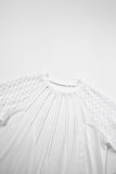 Seamed Detail Contrast Lace Raglan Sleeve T-Shirt- 2 Colors